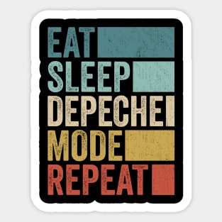 Funny Eat Sleep Depeche Name Repeat Retro Vintage Sticker